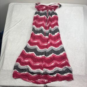 Y2K Hang‎ Ten Maxi Dress Sundress Pink Sleeveless Women's XL